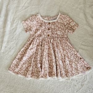 SweetHoney Pink Floral Kids Casual Dress